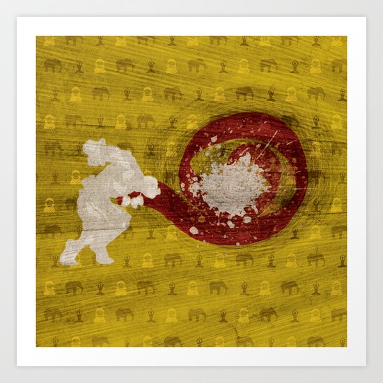 Fire And Flame (Homage to Dhalsim of "Street Fighter") Art Print