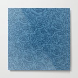 Dusty Blue Roses Metal Print