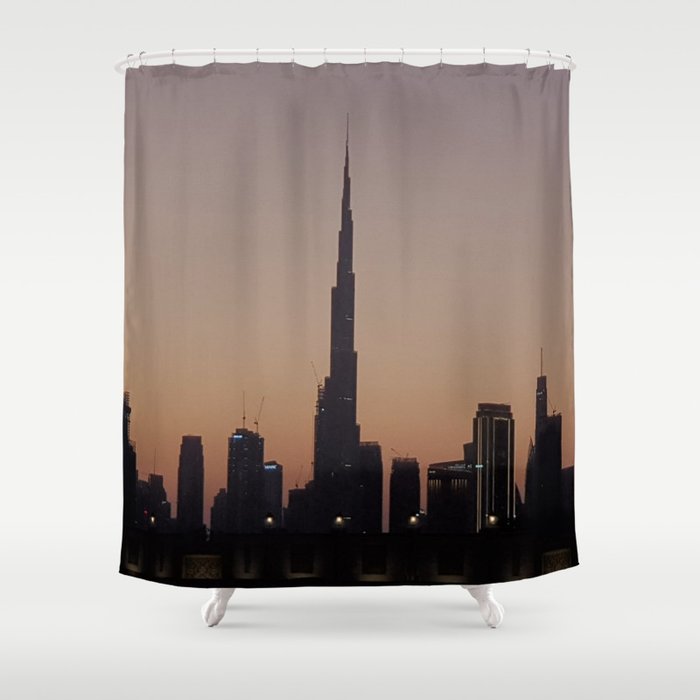 Burj Khalifa at Sunset Shower Curtain