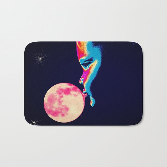 Bubblegum Moon Bath Mat