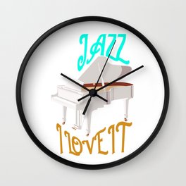 Jazz I Love It Piano Edition Wall Clock