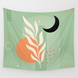 Sage Mid Centuy Abstract Wall Tapestry