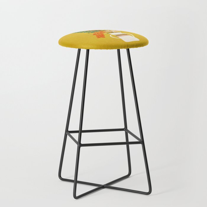 Potted Leaves Bar Stool