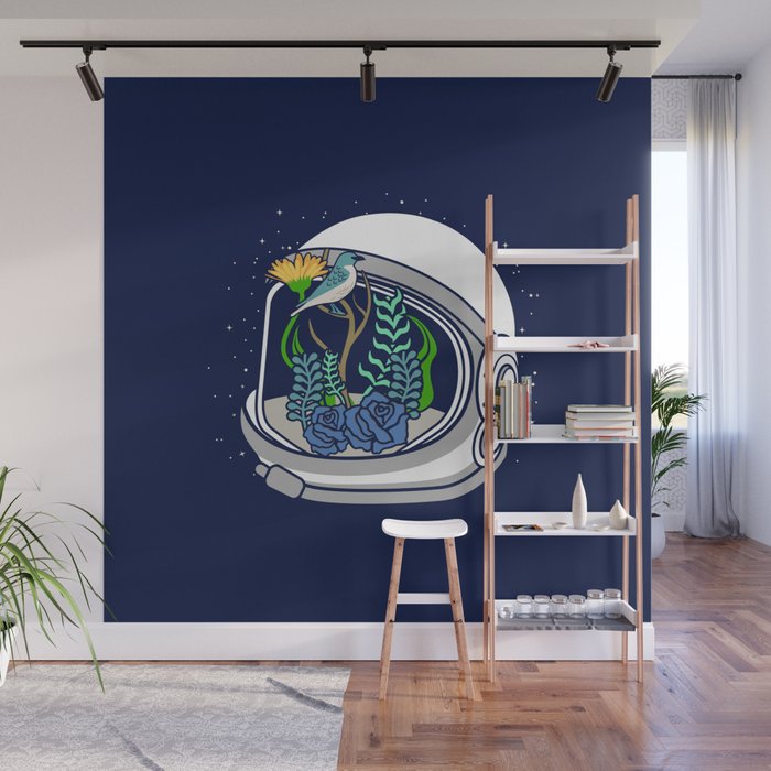 Astro Flowers Wall Mural