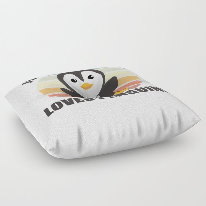Just One Girl Who Loves Penguins - Cute Penguin Floor Pillow