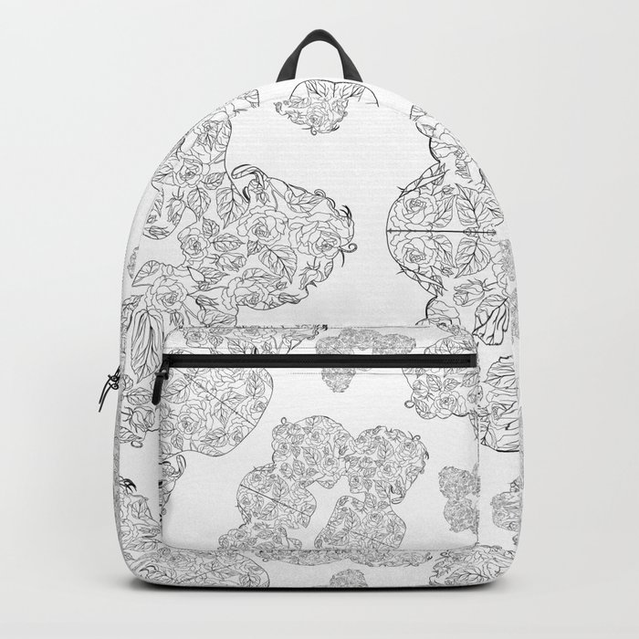 Girl kissing a girl flower Backpack