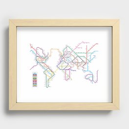 World Metro Subway Map Recessed Framed Print