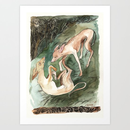 Hounds Art Print