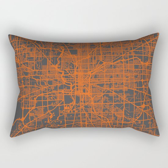 Indianapolis map Rectangular Pillow