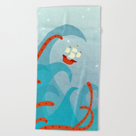 A Bad Day for Sailors Beach Towel