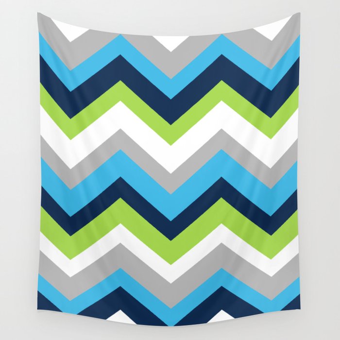 Blue and hotsell gray tapestry