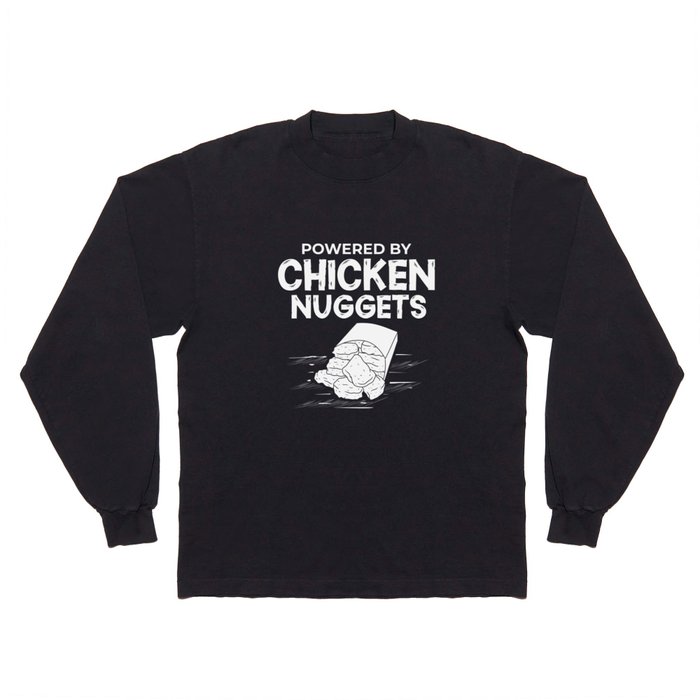 Chicken Nugget Vegan Nuggs Fries Sauce Long Sleeve T Shirt