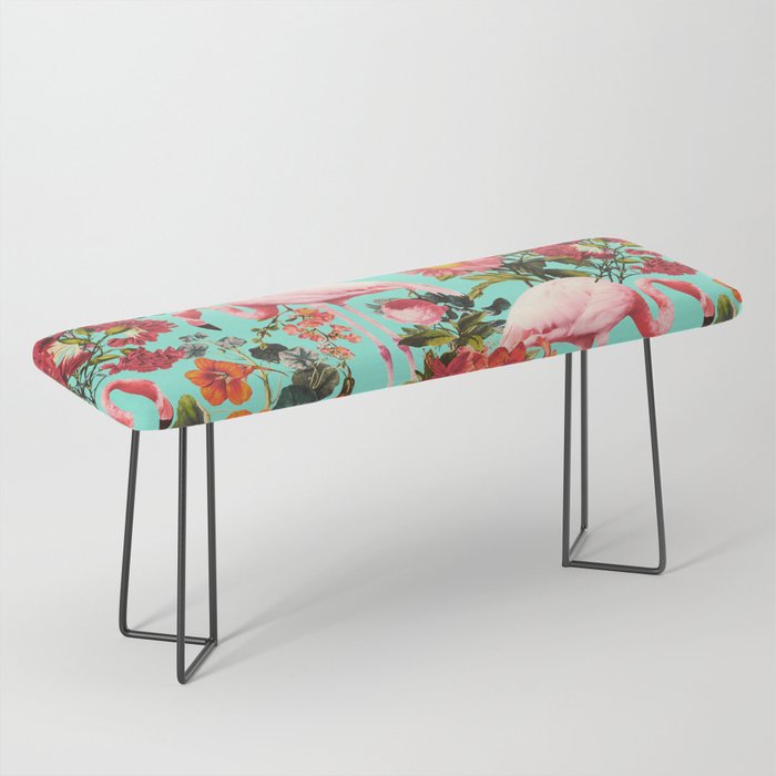 Floral and Flemingo IV Pattern Bench