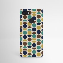 Phases of the Moon Mid Century Modern Boho Gold Yellow Dark Gray Grey Turquoise Aqua Lime Khaki Teal Android Case