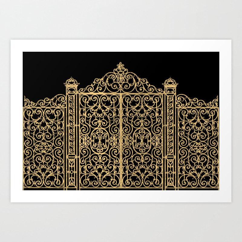 French Wrought Iron Gate Louis Xv Style Ornate Ironwork