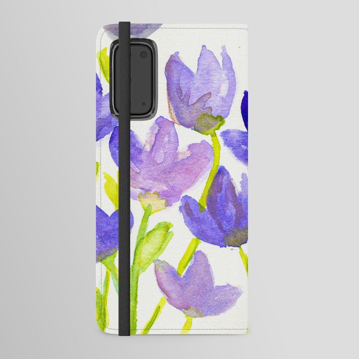 Purple Floral Android Wallet Case