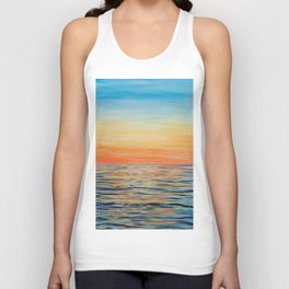 Acrylic Sunset on Ocean Tank Top