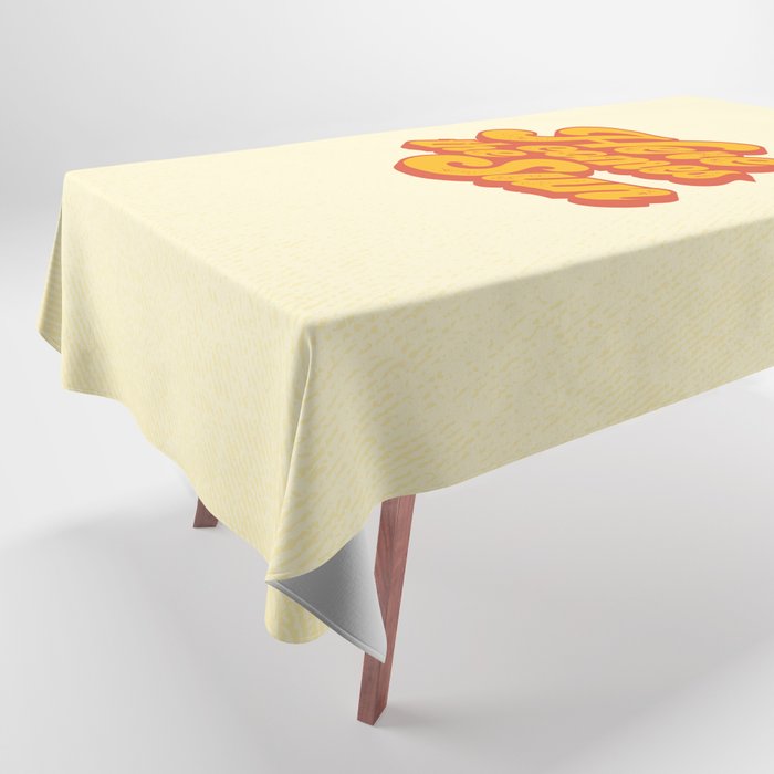 Here Comes The Sun | Retro 70s Typography Tablecloth