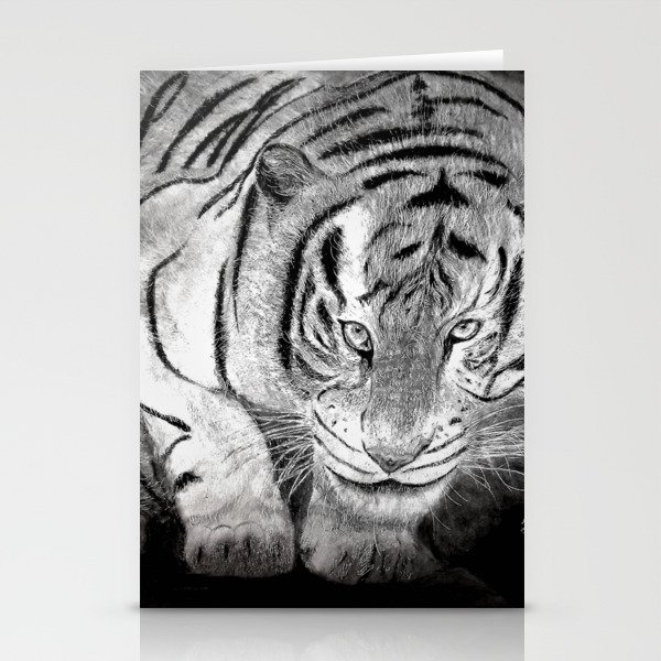 Tiger Gaze Art Print Stationery Cards