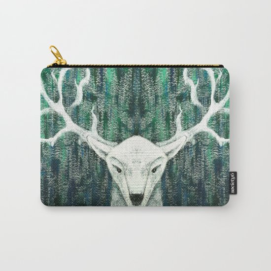 Christmas Stag handpainted Carry-All Pouch