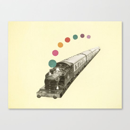Rainbow Train Canvas Print
