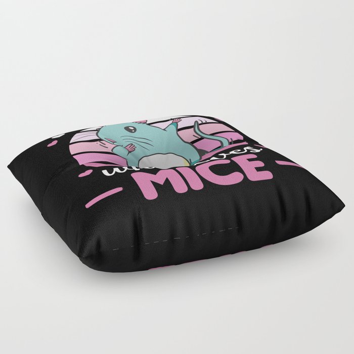 Just A Girl Who Loves Mice Cute Mouse Floor Pillow