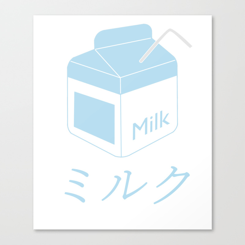 Funny Aesthetic Milk Brick design Vaporwave Milk Carton 90s Otaku Style  Canvas Print by D&C DesignStudio | Society6