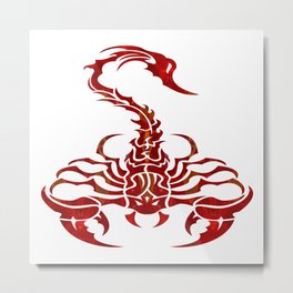 Red Scorpion Fantasy Designs Abstract Holiday Art  Metal Print | Illustration, Abstract, Mixed Media, Digital 
