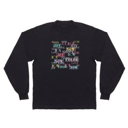 Enjoy The Colors - Modern abstract typography pattern  Long Sleeve T-shirt