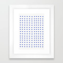 Blue Hearts Print Framed Art Print