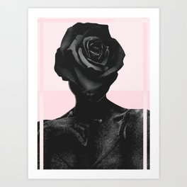 Black rose Art Print