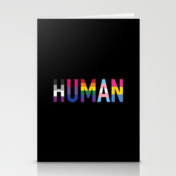 HUMAN, various queer flags 1 Stationery Cards