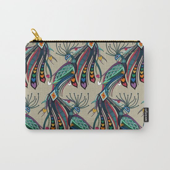 peacock rainbow love Carry-All Pouch