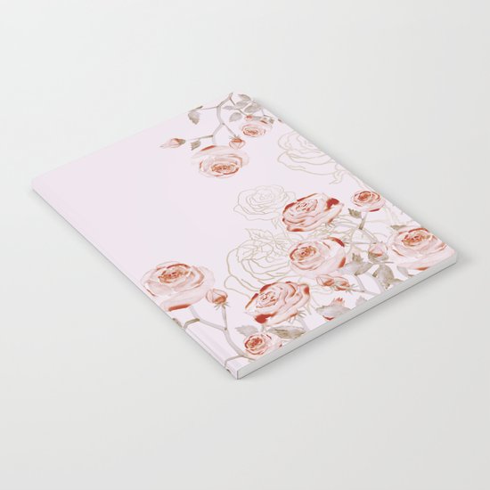 FRENCH PALE ROSES Notebook