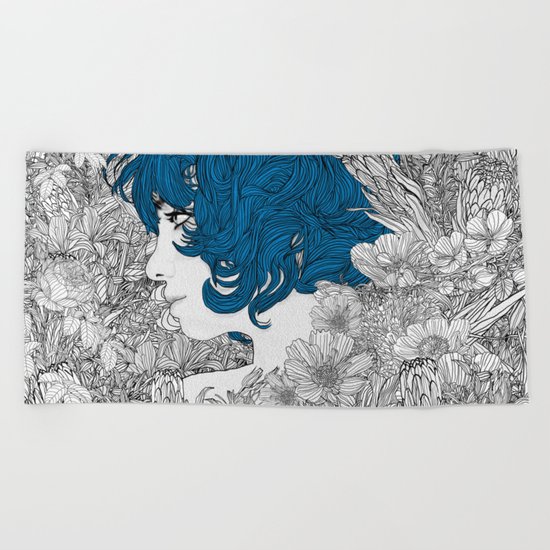 Rhapsody in Blue Beach Towel