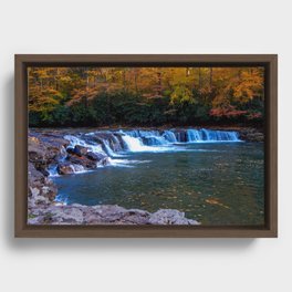 Whitaker Falls in Autumn Framed Canvas