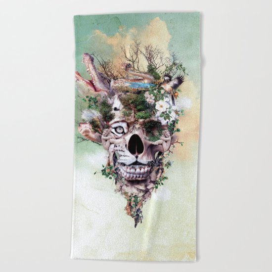 Nature Skull II Beach Towel