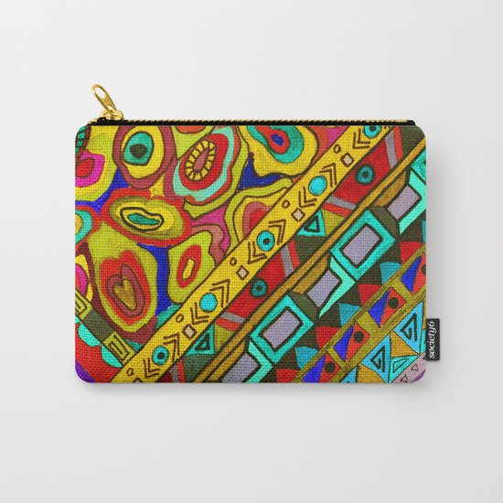 An abstract textured pattern in Oriental style 2 . Carry-All Pouch