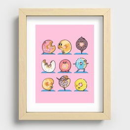 Donut Yoga Recessed Framed Print