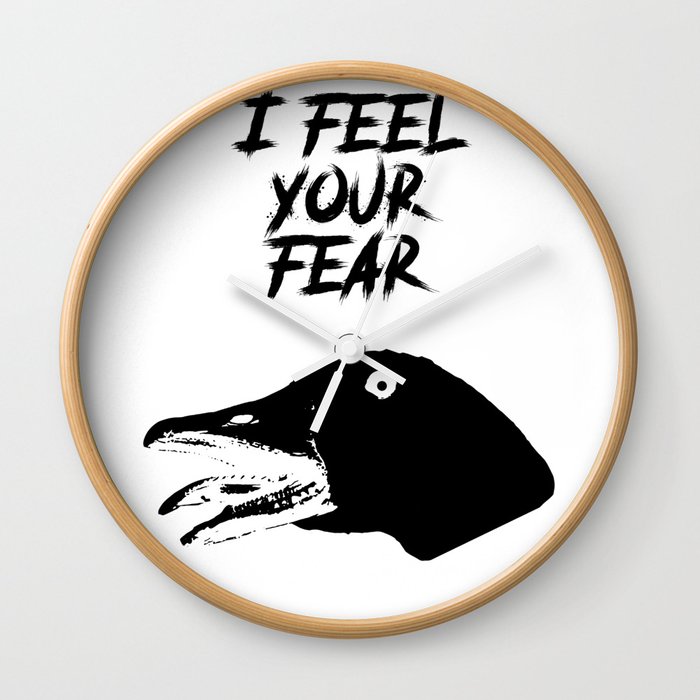 I Feel Your Fear - Creepy Goose Causes Goosebumps Wall Clock