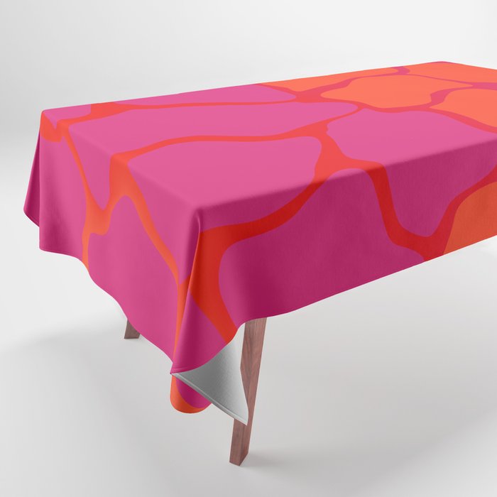 Hot Pink and Steamy Orange Gradient Pattern Tablecloth