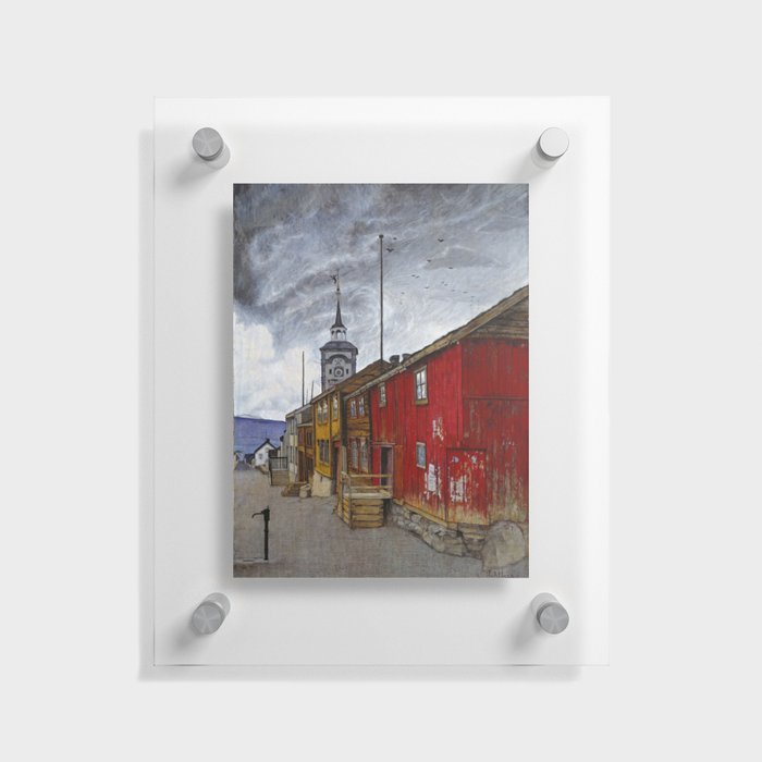 Harald Sohlberg Street in Roros Floating Acrylic Print