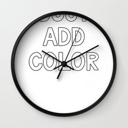 Color Run Just Add Color Fun Run Color Race Wall Clock