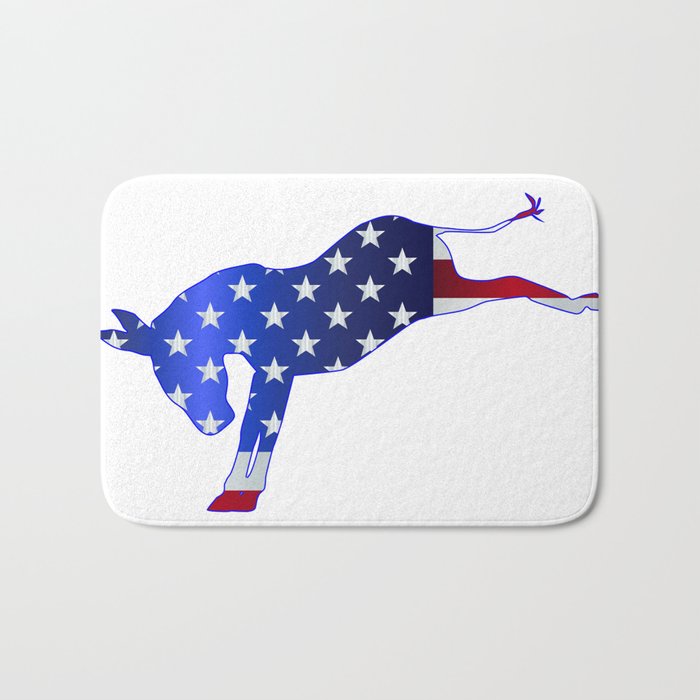 Democrat Donkey Flag Bath Mat