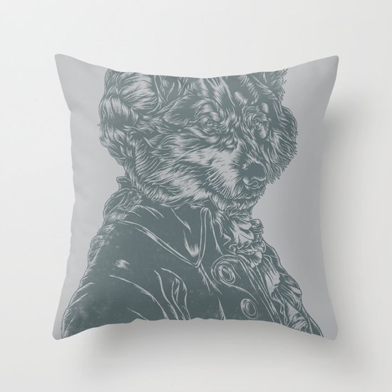 Wolf Amadeus Mozart Throw Pillow