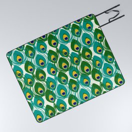 Abstract Peacock Pattern Picnic Blanket