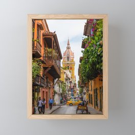 Cartagena Streets Framed Mini Art Print