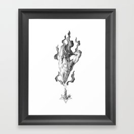 Black Flame Candle NOODDOOD Framed Art Print