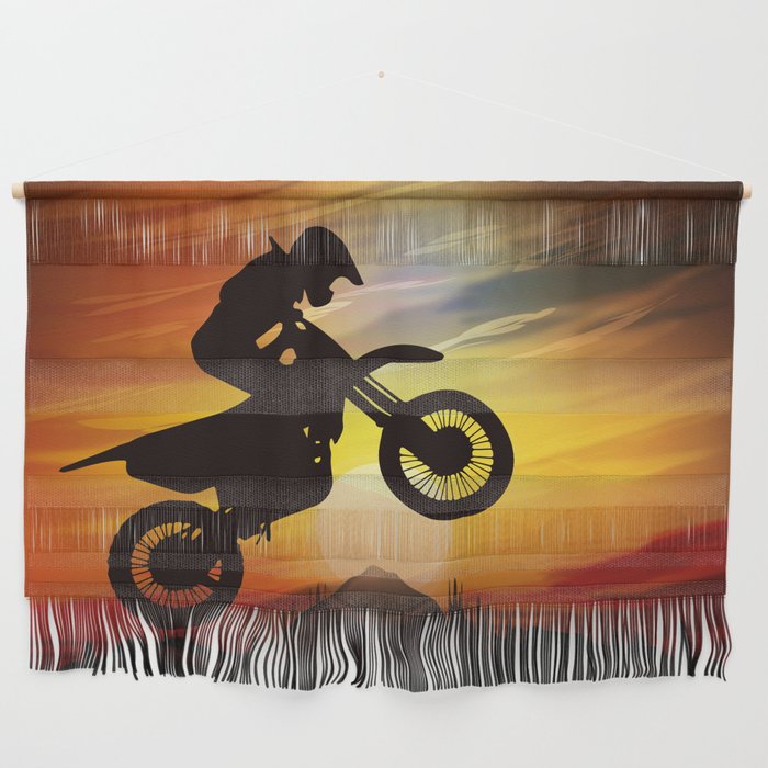 Mountain Motorcycle Adventure - Sunset Wall Hanging