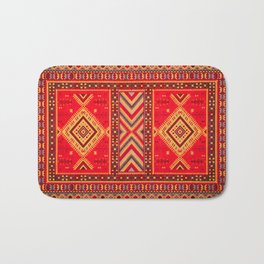 Moroccan Mosaic: Orange Elegance in Traditional Berber Style Bath Mat